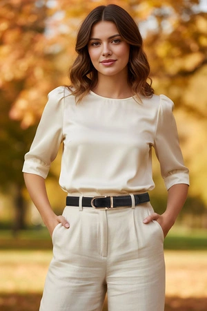 Vivisence P0005 Pasek skórzany, black