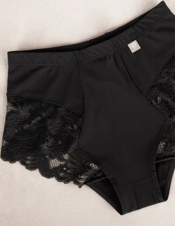 Wol-Bar Diamond 3506 Majtki wysokie figi, czarny