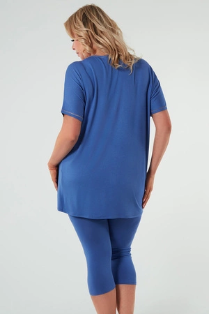 Italian Fashion Natura kr.r. sp.3/4 Nocna piżama, niebieski