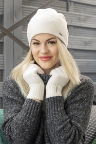 Vivisence 7201 Rękawiczki dzianinowe, ecru