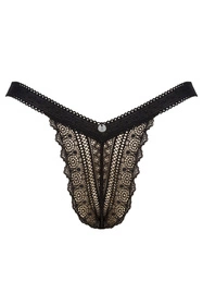 Obsessive Estiqua panties Majtki figi, czarny