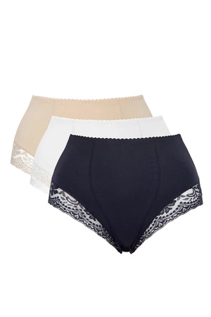 Mitex Ela Maxi 3-pak Majtki figi modelujące, czarny/biały/beż