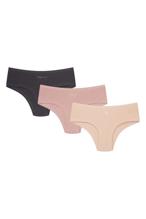 Henderson Pa-Pa 3-pack 43055 Majtki figi, K081 beżowy/różowy/szary