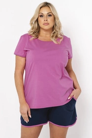 Italian Fashion Ontega kr.r. kr.sp. Nocna piżama, amarant/granat