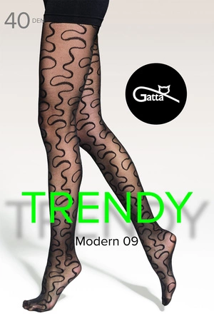 Gatta Modern 09 40 DEN Wyrób pończoszniczy rajstopy, nero