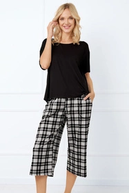 Italian Fashion Klara kr.r. sp.7/8 Nocna piżama, czarny/druk