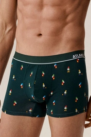 Atlantic 2GMH-031 2-pack Majtki bokserki, ciemnozielony/granatowy