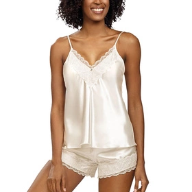 Dkaren Hawa Nocna komplet top + szorty, jasny ecru