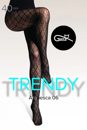 Gatta Arabesca 06 40 DEN Wyrób pończoszniczy rajstopy, nero