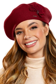 Vivisence 7036 Nakrycie głowy beret, bordowy