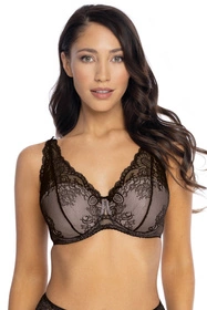 Bella Misteria 26-58 Koronkowy Czar Biustonosz półusztywniany, czarny