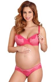 Lupo 1675 Biustonosz do karmienia, amarantowy