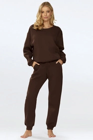 Dkaren Rehema-Bl Bluza nierozpinana, czekolada