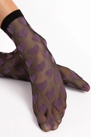 Fiore Beso 20 DEN G1181 Wyrób pończoszniczy skarpetki, violet/black