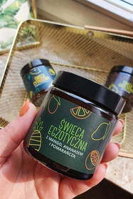 Mglife Świeca egoztyczna z mango, ananasem i pomarańczą - rzepakowa Świeca zapachowa, naturalna