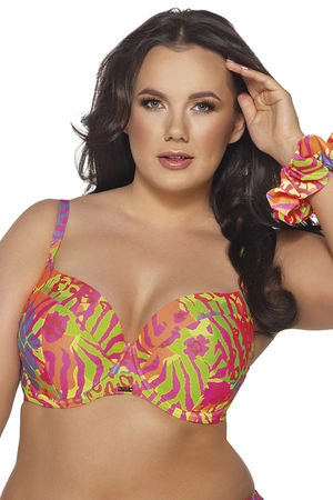 Ava SK-187 Kostium kąpielowy biustonosz usztywniany, fluo