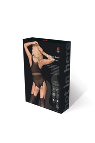Hot in Here Dark Elegance Body bodystocking, czarny