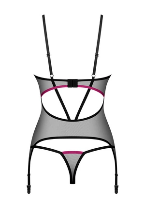 Obsessive Novenes corset & thong Gorset sexy, black