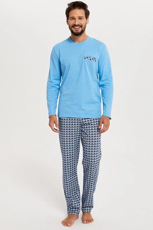 Italian Fashion Jaromir dł.r. dł.sp. Nocna piżama, niebieski/druk