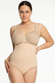 Julimex 441 Seamless High-Waist Panty Majtki figi modelujące, beżowy