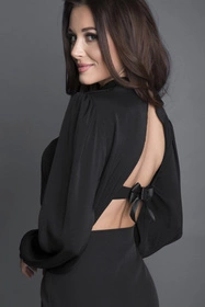 Julimex BA-19 kokarda na zapięcie 3-rzędowa Akcesoria do biustonosza zapięcie, czarny