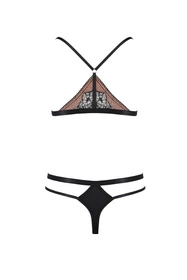 Casmir Mirella set Nocna komplet biustonosz + stringi, black