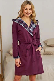 Doctor Nap SWW.7106 Nocna szlafrok, burgundy