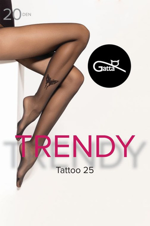 Gatta Tattoo 25 20 DEN Wyr�b po�czoszniczy rajstopy, nero