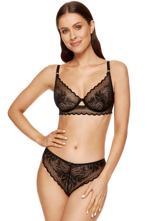 Gorteks Astrid/B2 Biustonosz miękki, czarno-beżowy