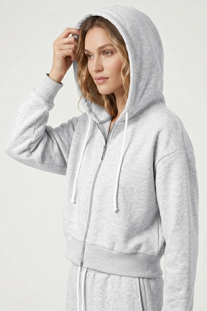 Vivisence 9009 Bluza rozpinana, szary melanż