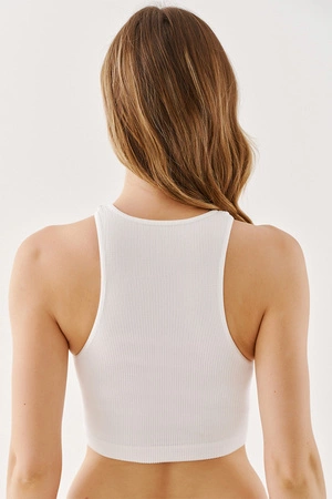 Gabriella Halter Rib Code 1203 Top fitness, bianco