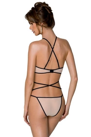 Passion Chika set Nocna komplet biustonosz + figi, cream