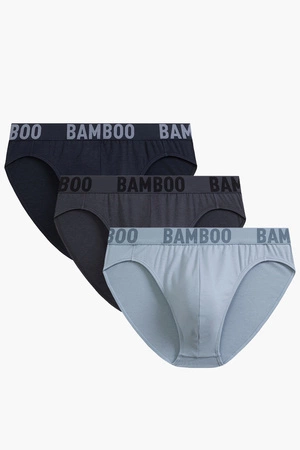 Atlantic 3MP-199 3-pack Majtki slipy, granat/niebieski/grafit