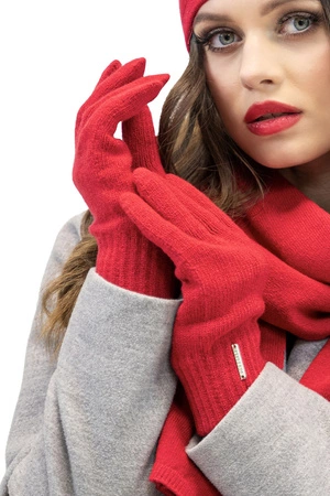 Vivisence 7202 Rękawiczki dzianinowe, czerwony