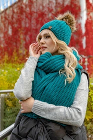 Vivisence 7016S Szalik lub apaszka szalik, ciemny turkus