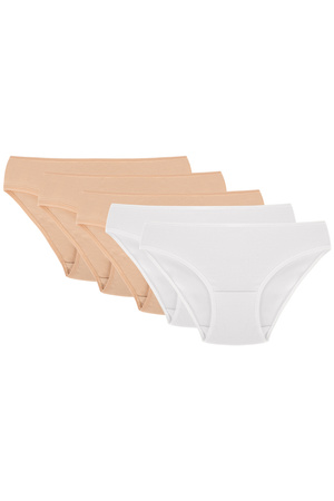 Vivisence 4003 5-pack Majtki figi, be�owy/be�owy/be�owy/bia�y/bia�y