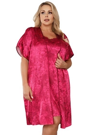 Italian Fashion Impresja kr.r. Nocna szlafrok, bordo