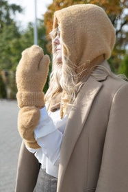 Vivisence 7097 Nakrycie głowy kaptur, karmelowy