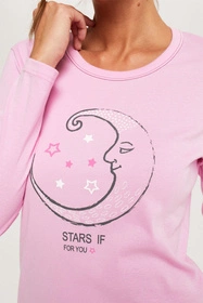 Italian Fashion Antilia dł.r. dł.sp. Nocna piżama, róż/druk