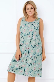 Italian Fashion Alwea sz.r. Nocna koszula, druk/c.zielony