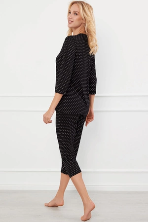 Italian Fashion Puntini r.3/4 sp.3/4 Nocna piżama, druk/czarny