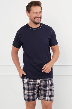 Italian Fashion Edwin kr.r. kr.sp. Nocna piżama, granat/druk