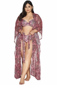 Ava 027 Kostium kąpielowy pareo, pink