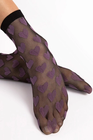 Fiore Beso 20 DEN G1181 Wyrób pończoszniczy skarpetki, violet/black