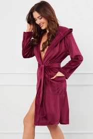 Italian Fashion Akara dł.r. Nocna szlafrok, bordo