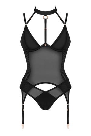 Obsessive Brasica corset Gorset sexy, czarny