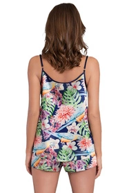 Italian Fashion Polinezja ws.r. kr.sp. Nocna piżama, druk/granat