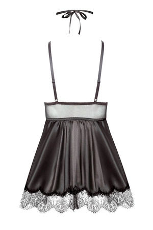 Beauty Night Eve chemise BN6535 Nocna komplet koszulka + stringi, black