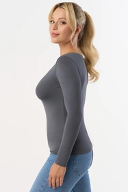 Babell Manati dł.r. Bluzka klasyczna, stalowy