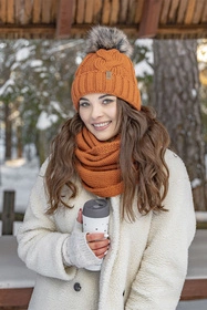 Vivisence 7103 Szalik lub apaszka komin, pomarańczowy